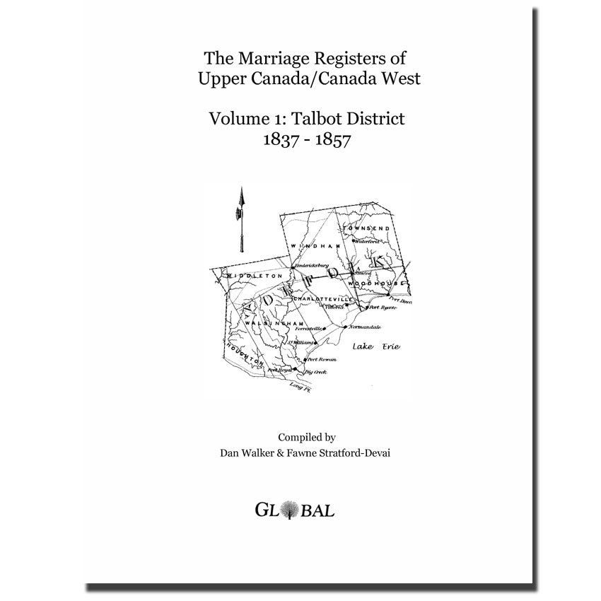 Talbot District Marriage Register of Upper Canada, 1837-1857