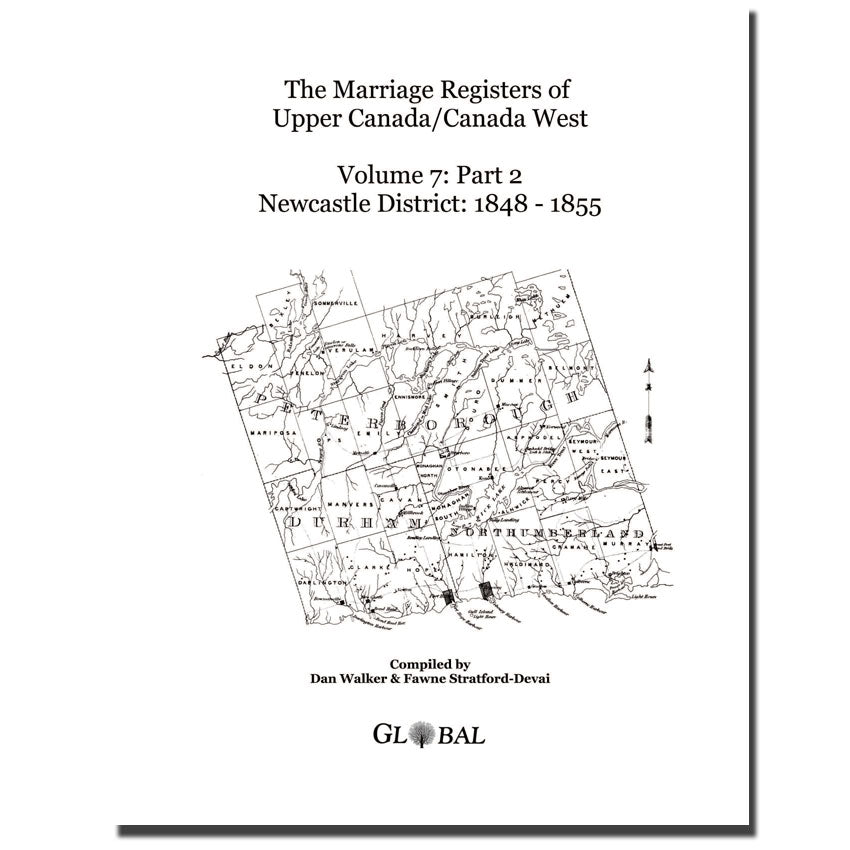 Newcastle District Marriage Register of Upper Canada Part 2, 1848-1855