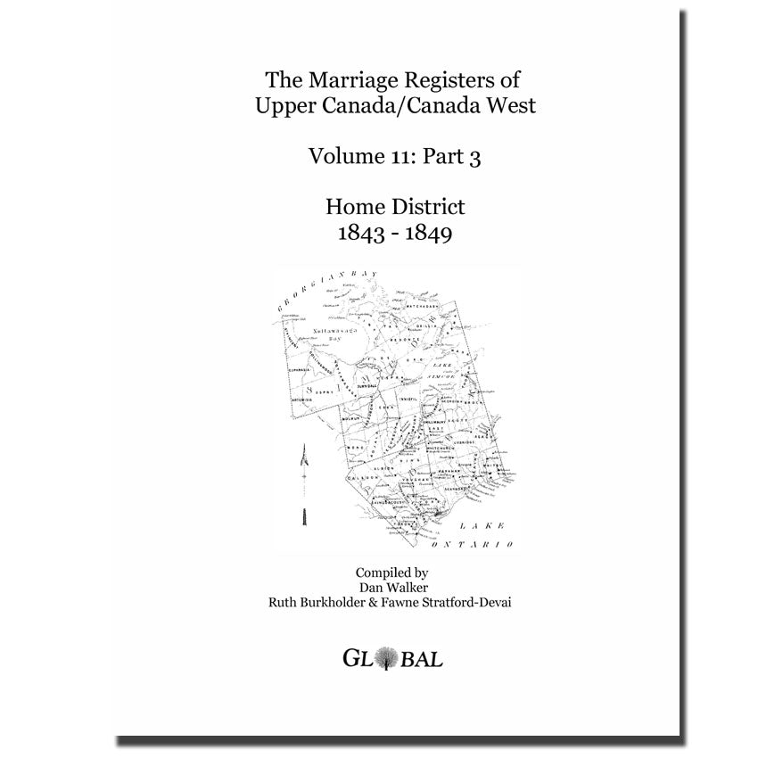 Home District Marriage Register of Upper Canada Part 3, 1843-1849