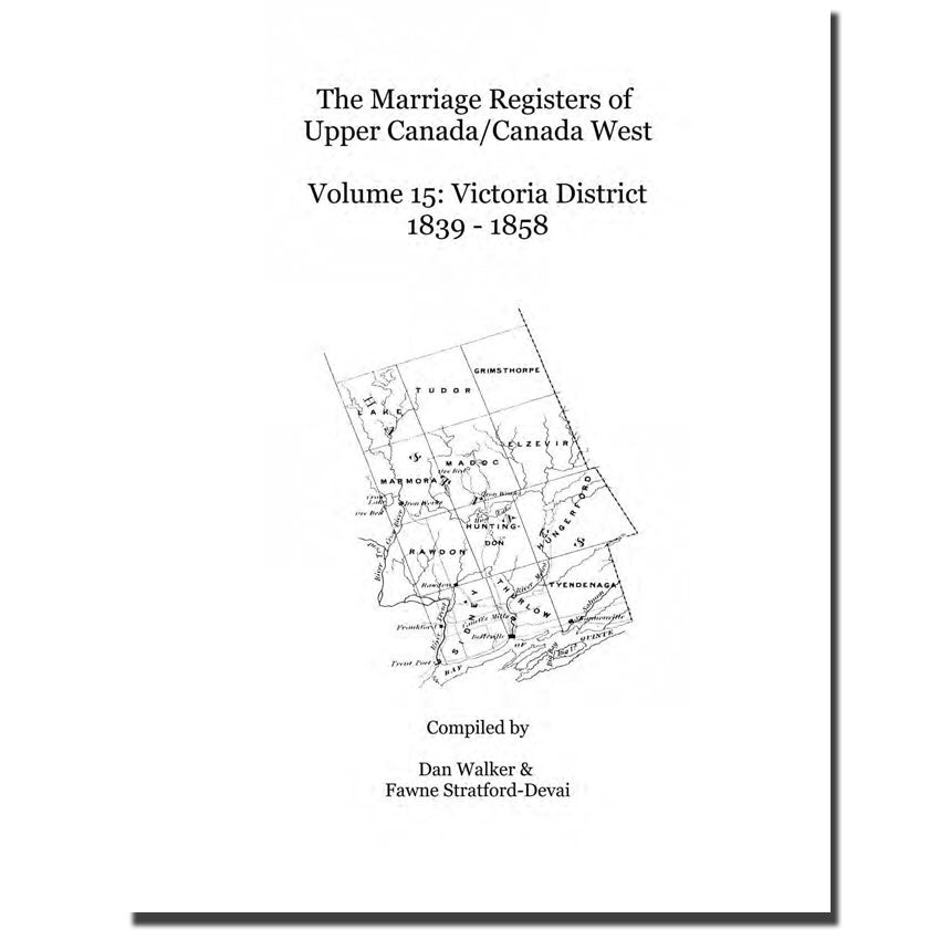 Victoria District Marriage Register of Upper Canada 1839-1858