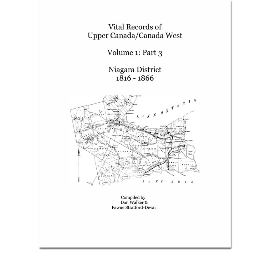 Niagara District Vital Records Vol 1, Part 3: 1816-1866