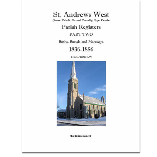 Part 2 - St. Andrews West Roman Catholic Parish Registers 1836-1856 - Third Edition