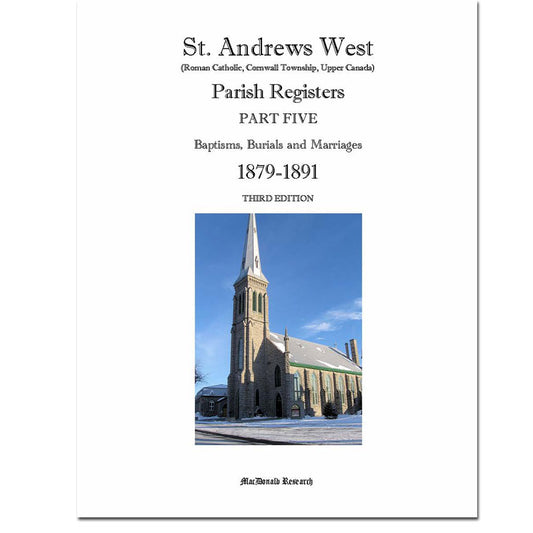 Part 5 - St. Andrews West Roman Catholic Parish Registers 1879-1891 - Third Edition
