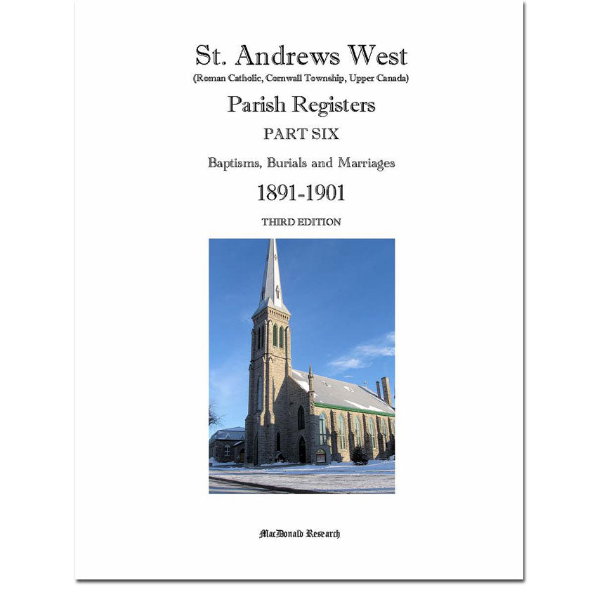 Part 6 - St. Andrews West Roman Catholic Parish Registers 1891-1901 - Third Edition