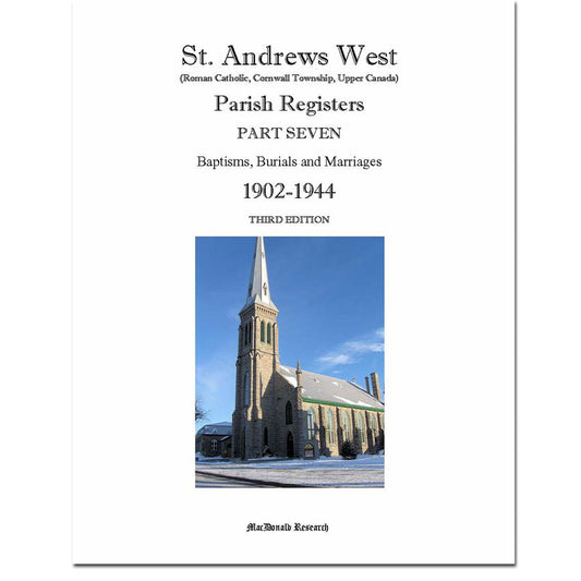 Part 7 - St. Andrews West Roman Catholic Parish Registers 1902-1944 - Third Edition