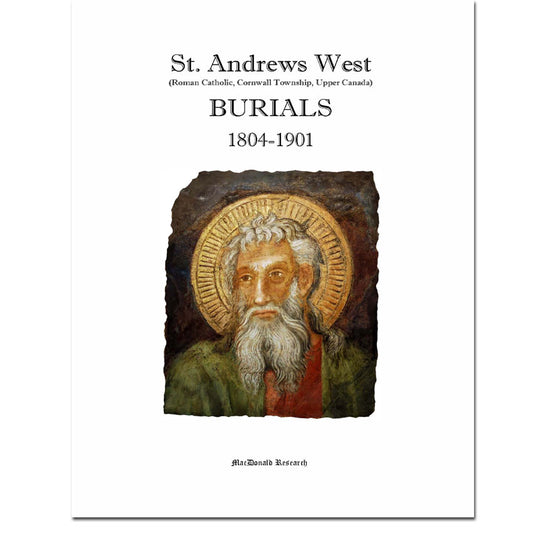 St. Andrews West Roman Catholic Parish BURIALS 1804-1901