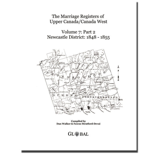 Newcastle District Marriage Register of Upper Canada Part 2, 1848-1855