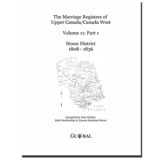 Home District Marriage Register of Upper Canada Part 1, 1808-1836