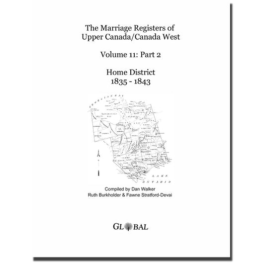 Home District Marriage Register of Upper Canada Part 2, 1835-1843