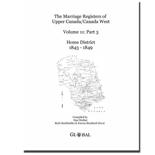 Home District Marriage Register of Upper Canada Part 3, 1843-1849