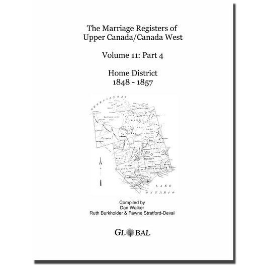 Home District Marriage Register of Upper Canada Part 4, 1848-1857