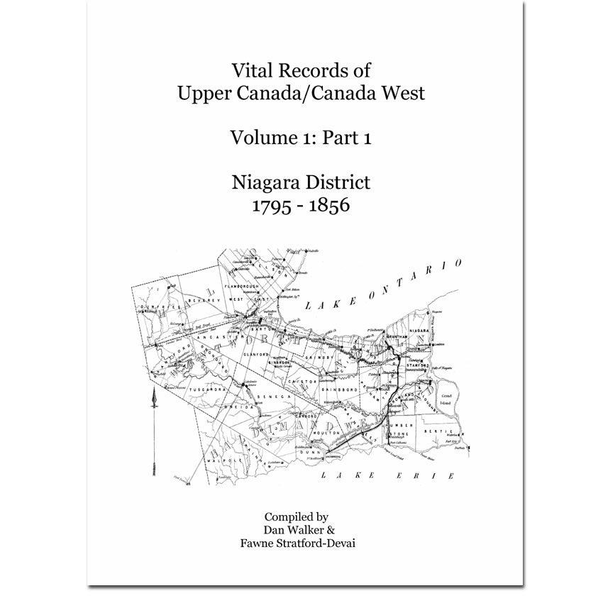 Niagara District Vital Records Vol 1, Part 1: 1795 - 1856