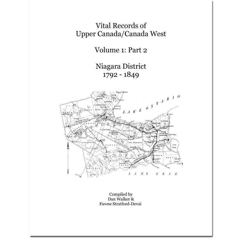 Niagara District Vital Records Vol 1, Part 2: 1792-1849