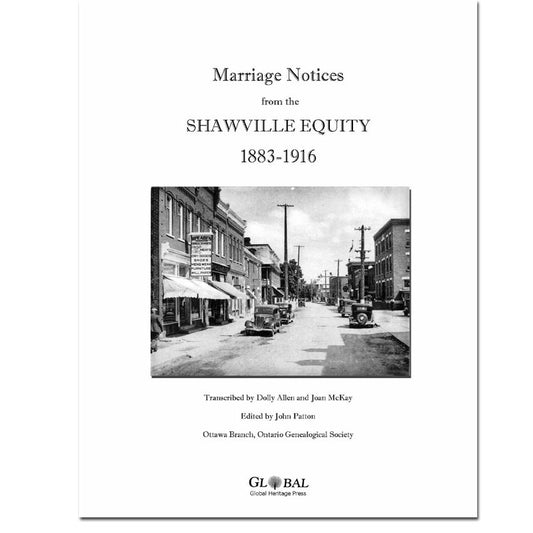 Vol 2 - Shawville Equity MARRIAGE Notices 1883-1916